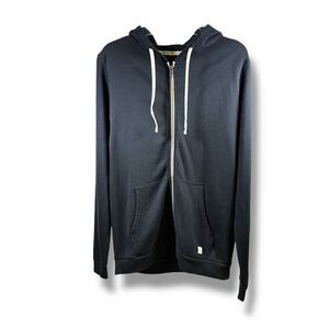 Marine Layer Afternoon Full Zip Hoodie in Black Size M